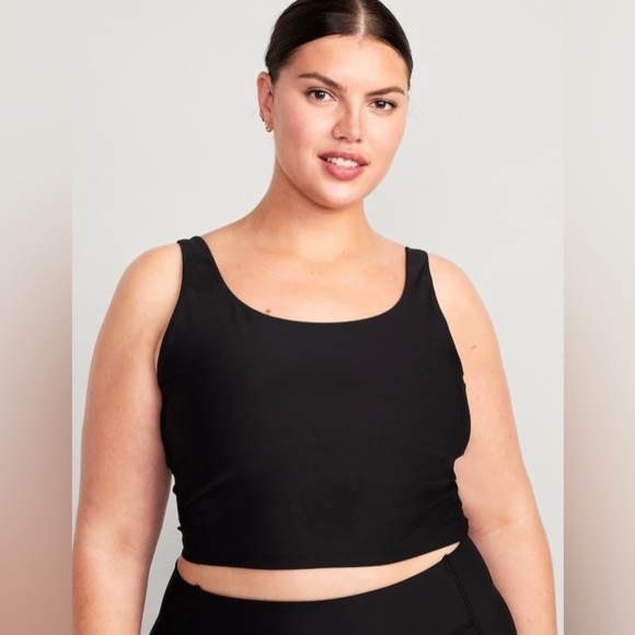 NWT! Old Navy Black Light Support PowerSoft Longline Sports Bra - Multiple 🤎 - Picture 6 of 12